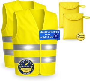 Chaleco Reflectante Homologado DGT para Coche – Pack 2
